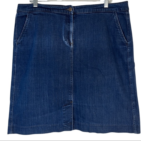 Eileen Fisher Dresses & Skirts - EILEEN FISHER | Organic Cotton Denim Jean Skirt Womens Size L Large
